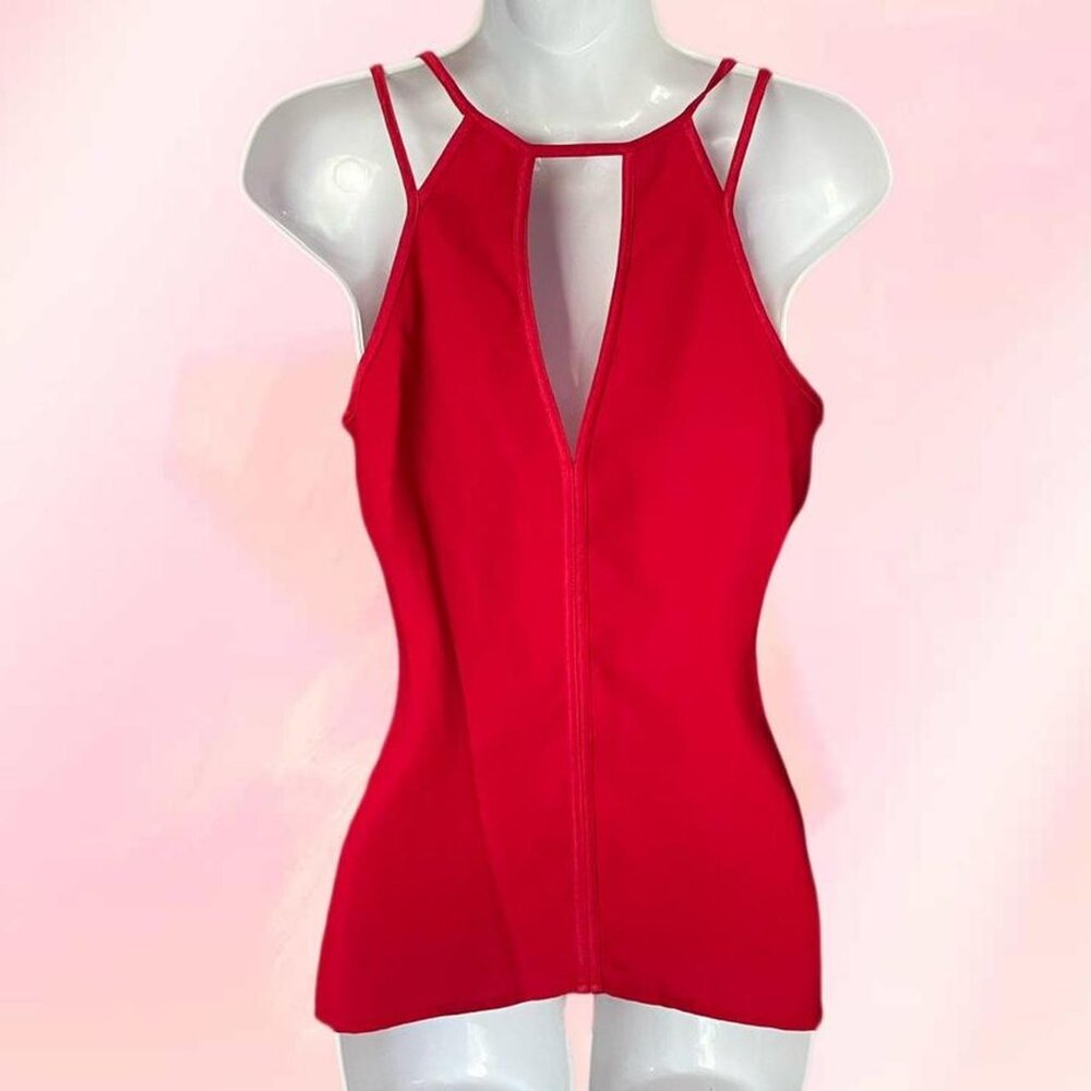 Cherry Red Double Strapped Tank Top - image 3